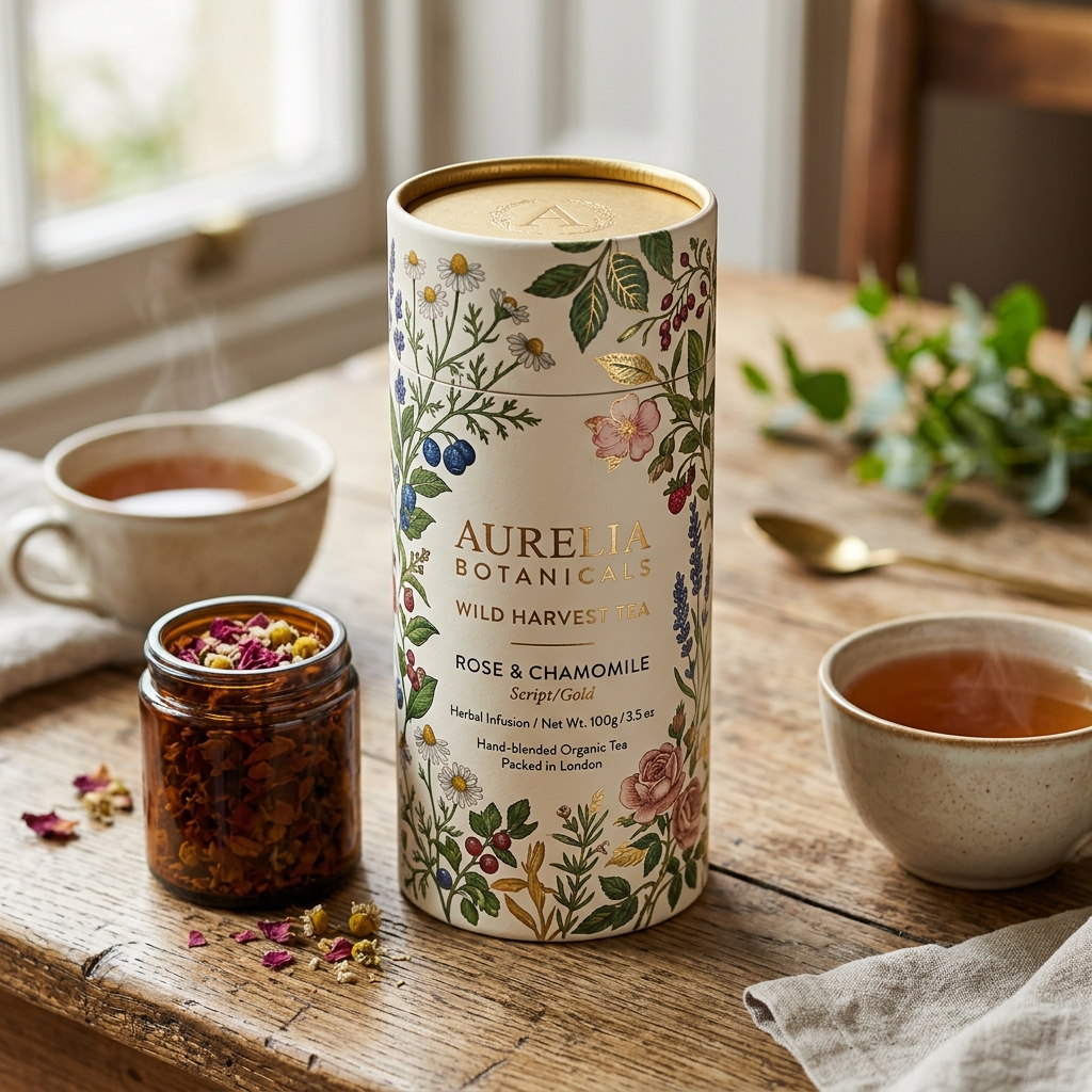 Botanical prints with gold foil accents